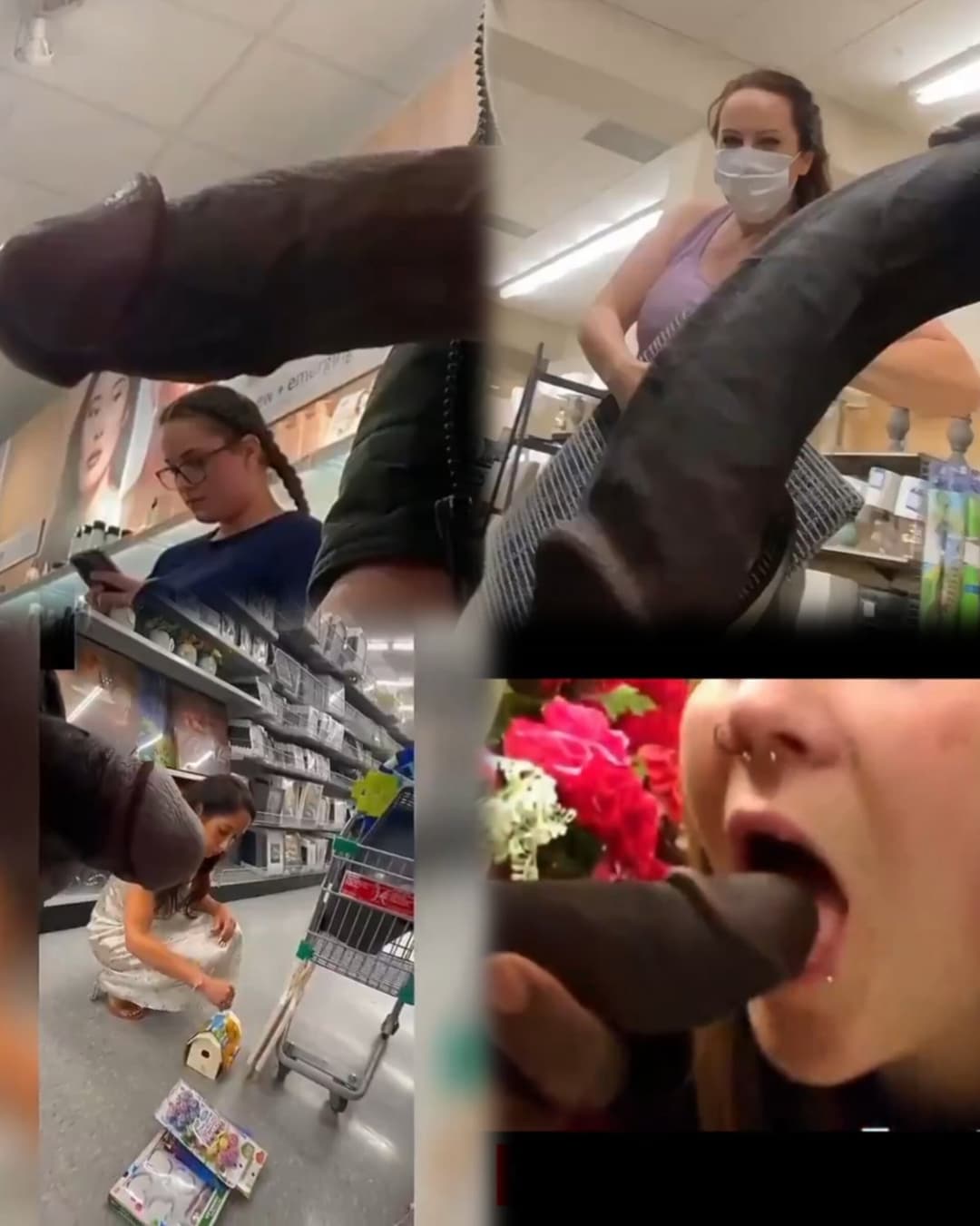 Mesmo em publico, elas não resistem a uma piroca preta