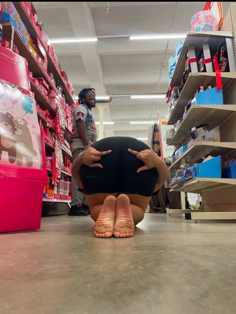 made the slut do all this in public ??even random people were watching her