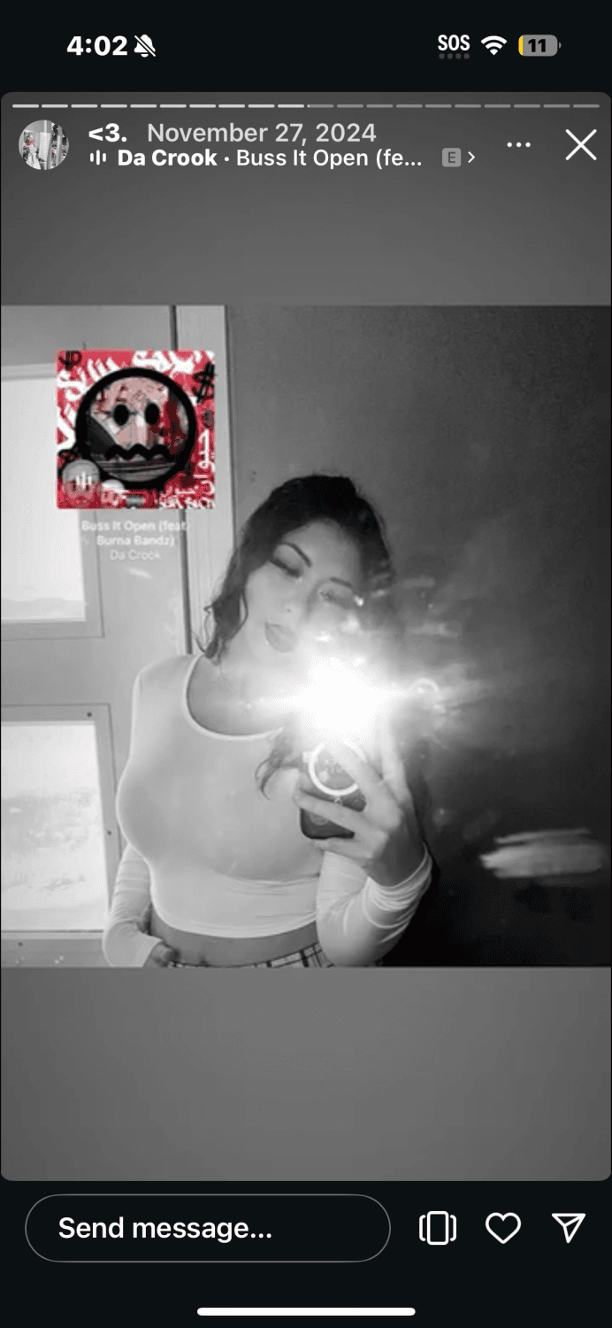 Must be proud of herself the way she posts herself