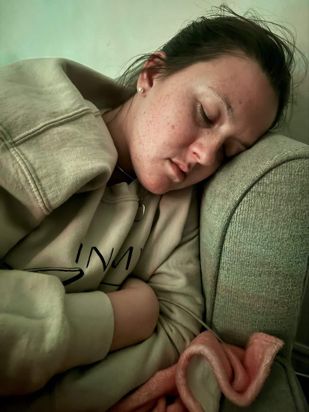 Sexy MILF wife so sexy when sleeping. Touch her!