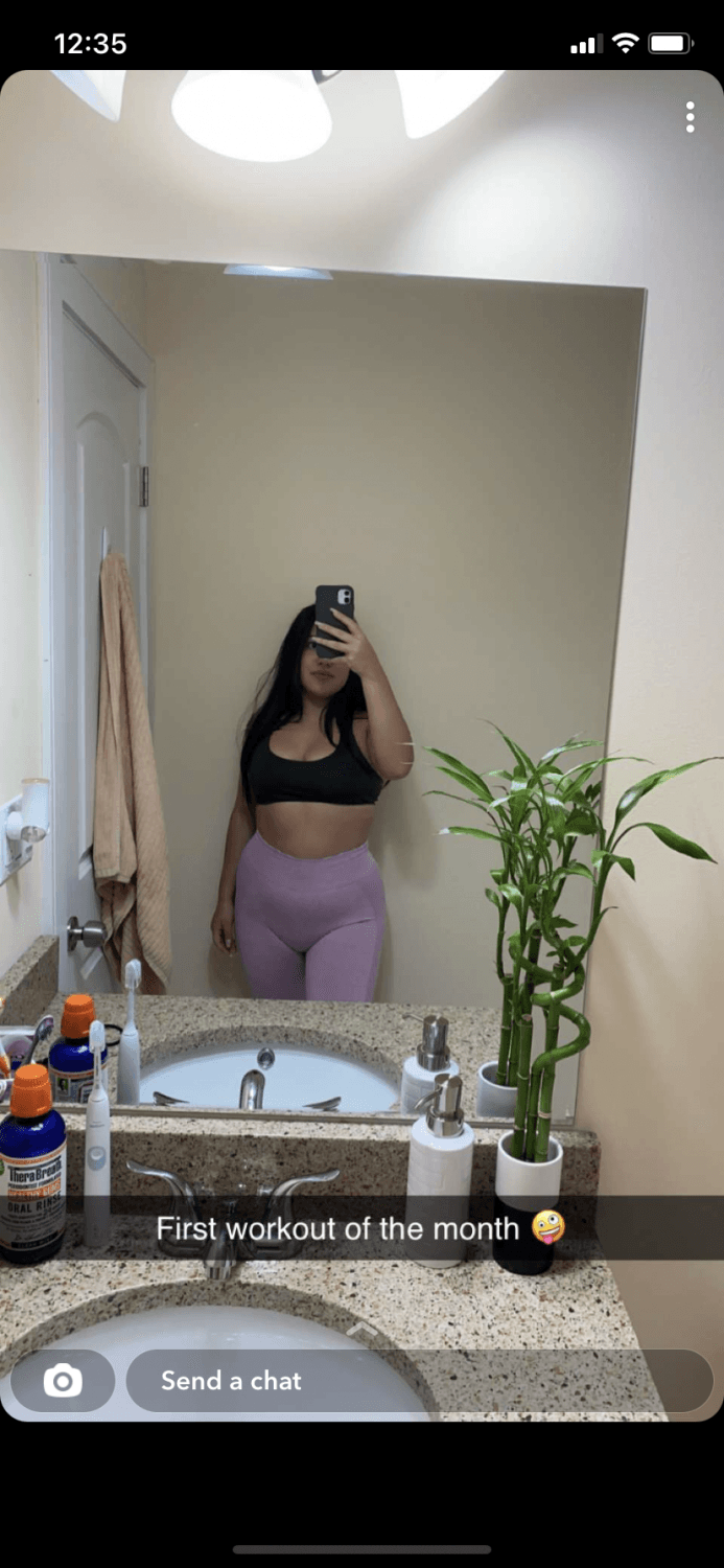 Latina teen cutie forgot to logout Snapchat on campus computer