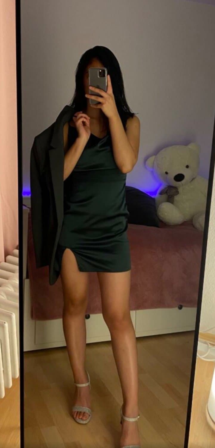 ¥green mini dress date night <3¥