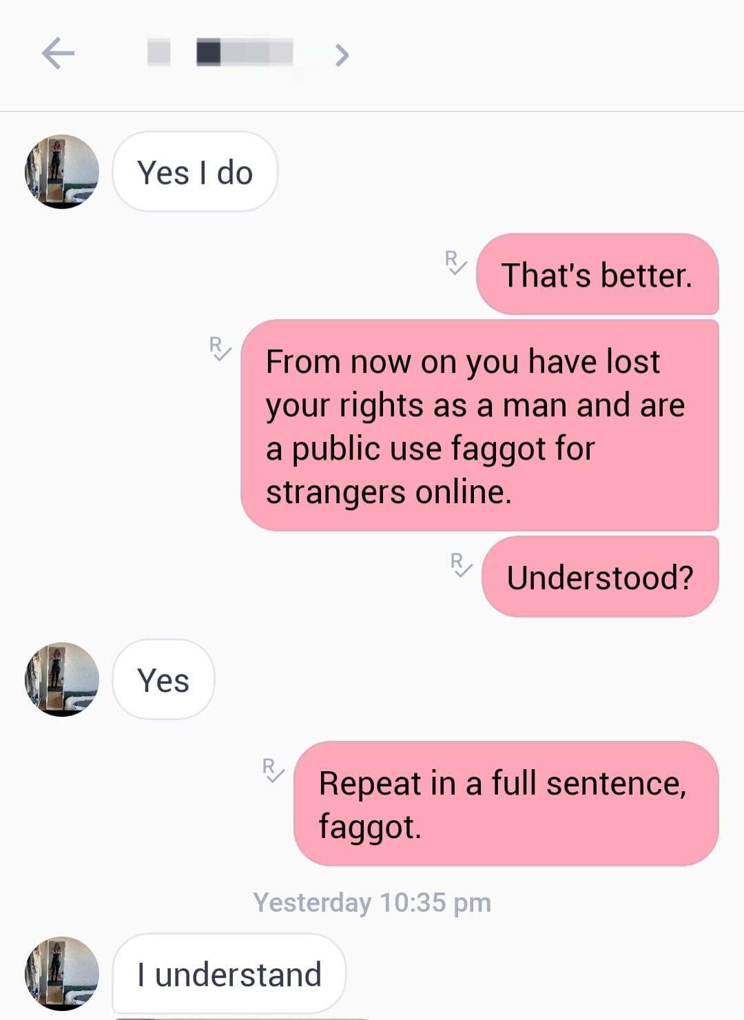 this dumb sissy loser actually came back for seconds. cute how fast fags lose their masculinity.