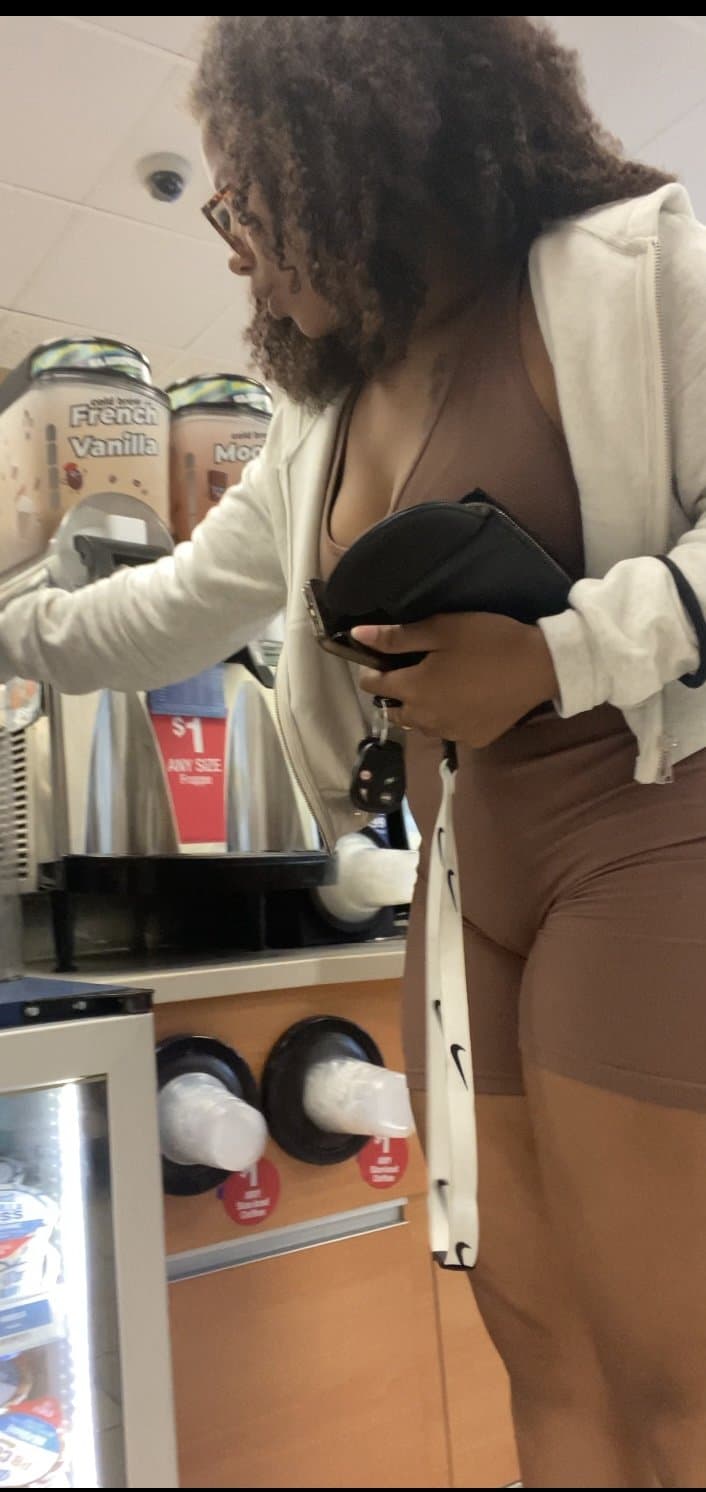 Click to view full size Fat Ass In Body Suit Store Candid