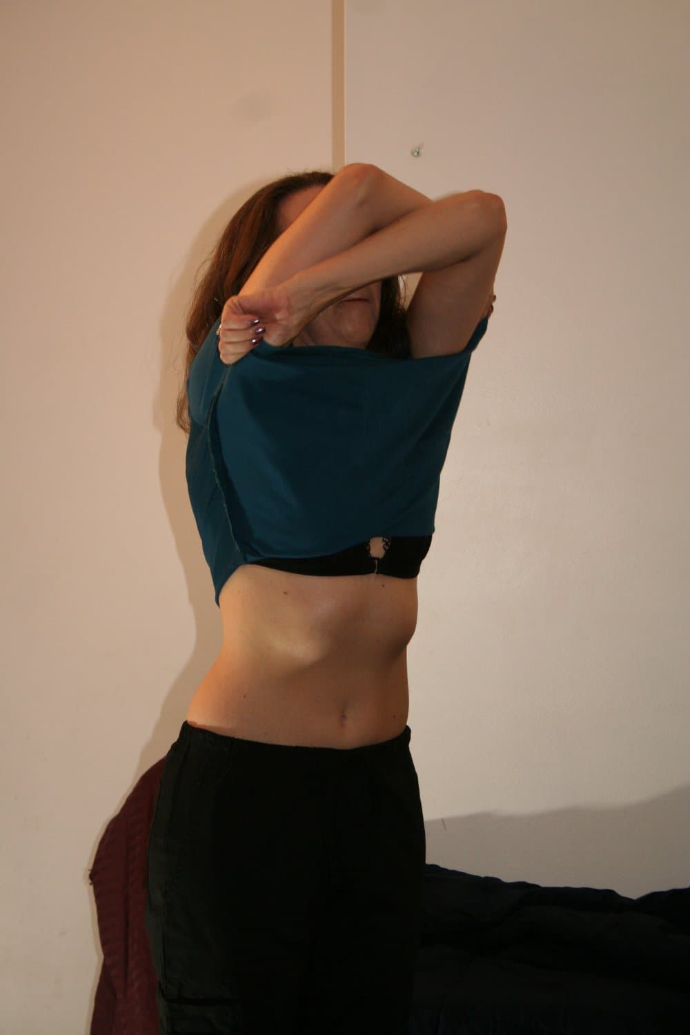 Slut Julie Strips After Work