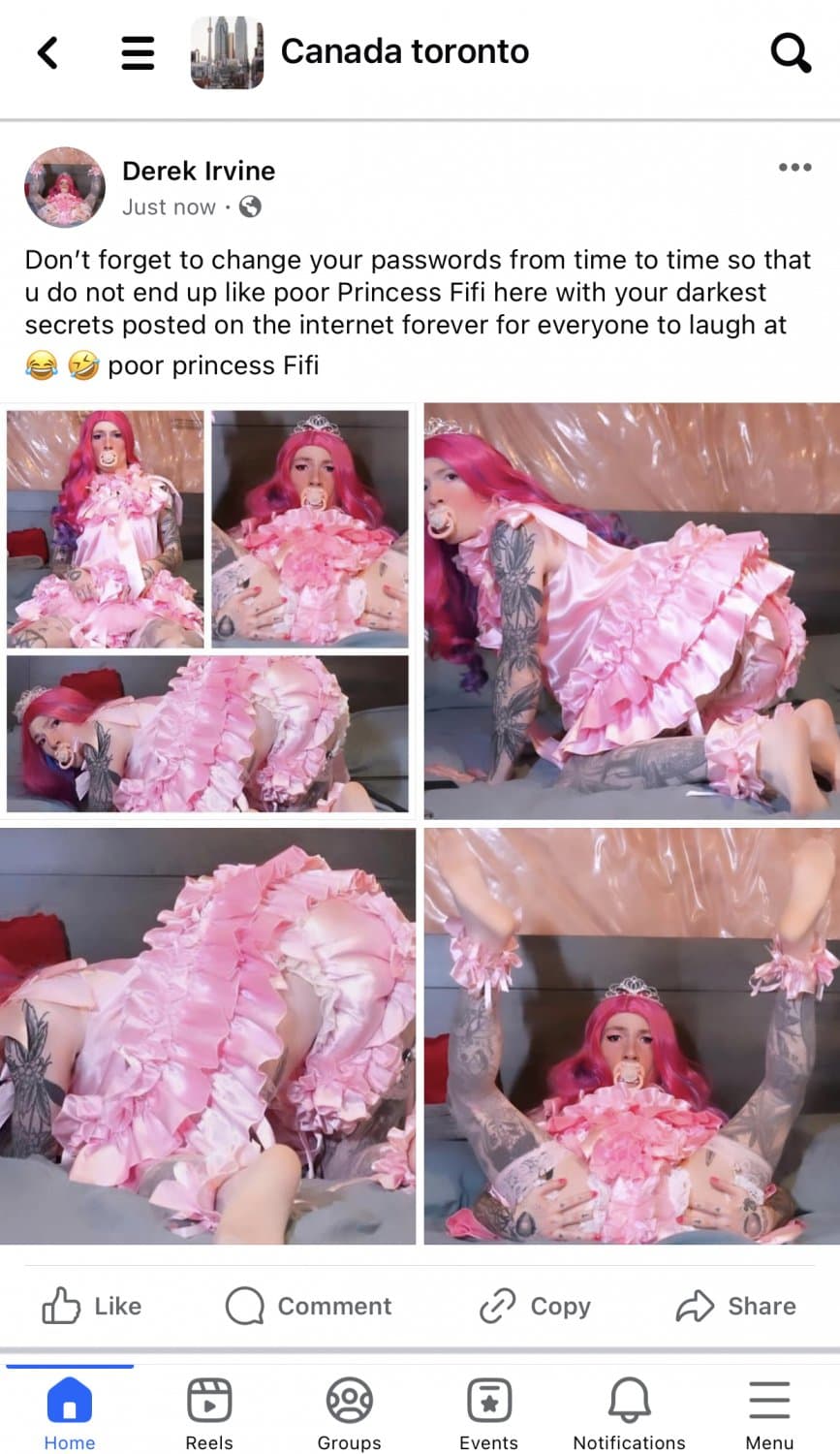 36 Year Old Sissy Slave bitch Derek Leaked Humiliation