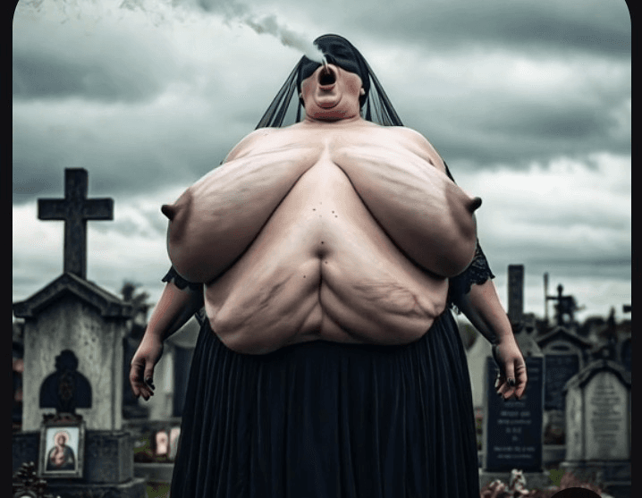 Several fat cemetery Queens to worship .. with several hidden goodies