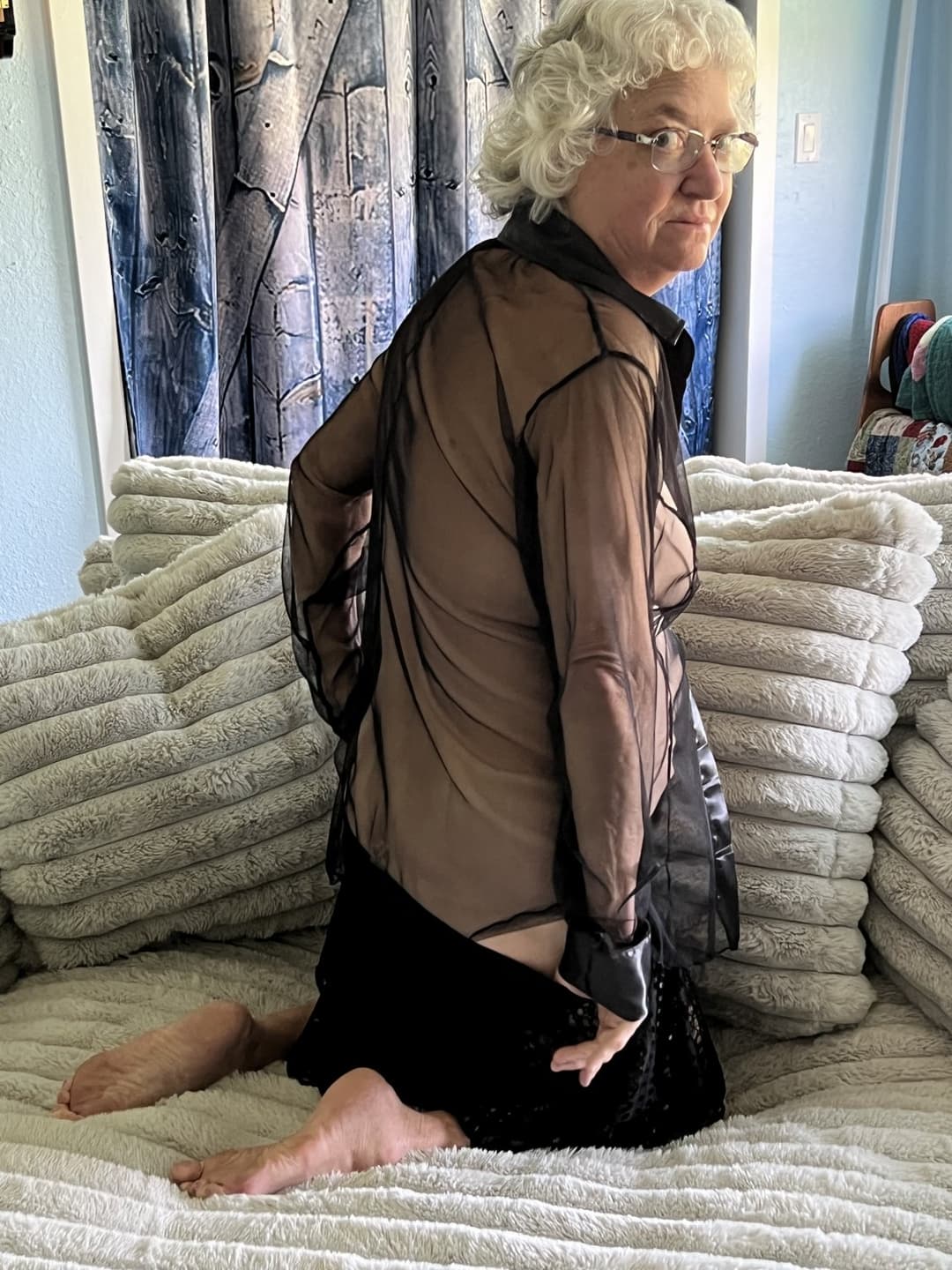 Grann D wears see through!