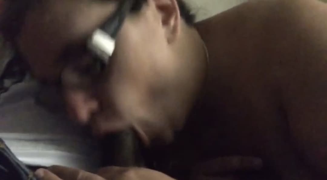 Fat Nerd Eats Dick While Watching Movie