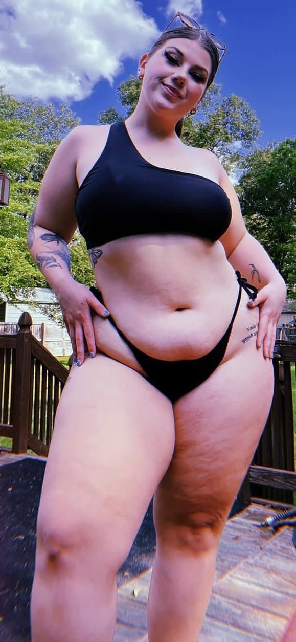 Click to view full size Busty BBW Brunette College Bikini Babe with Big Tits and a HUGE Ass