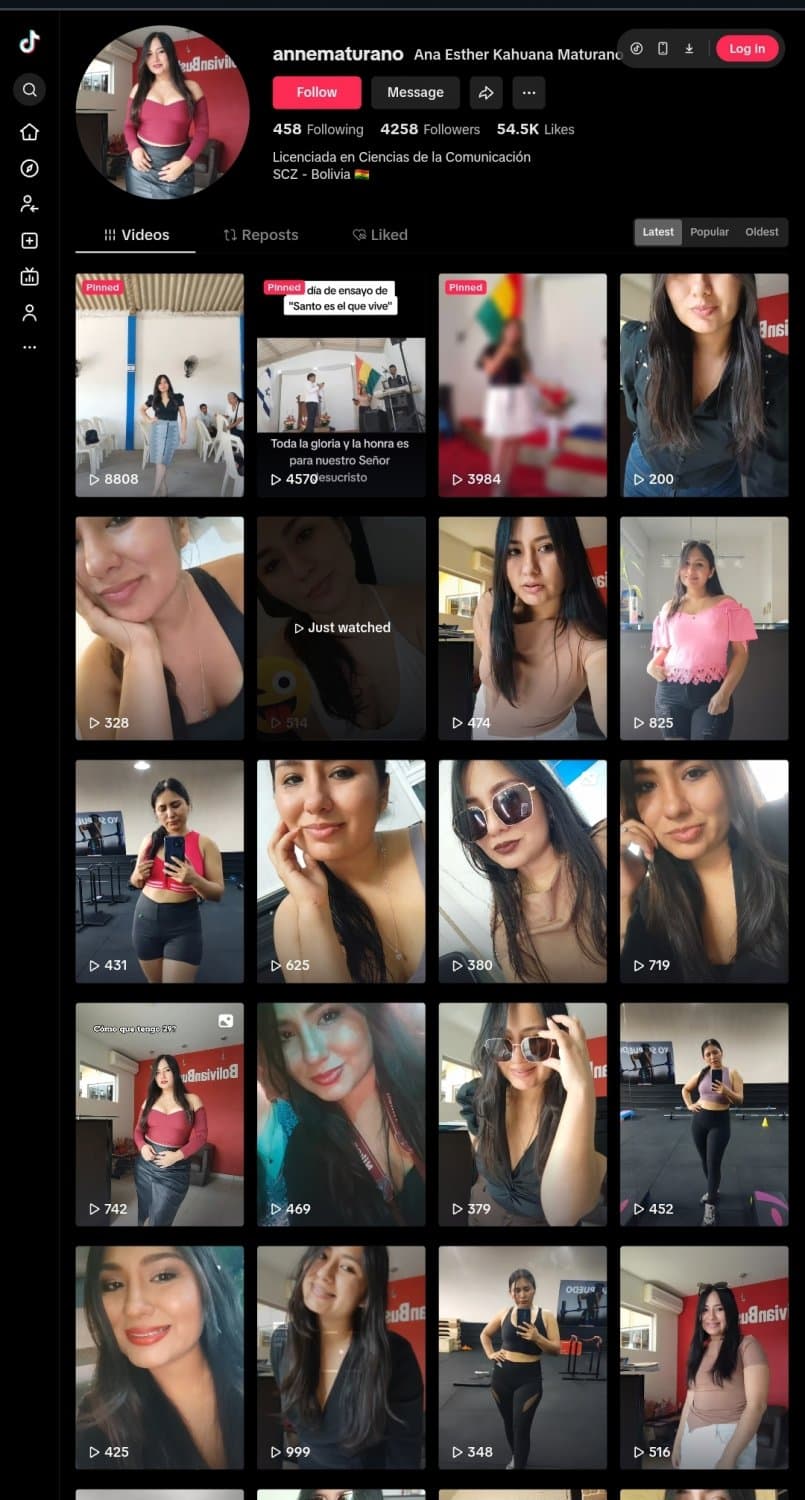 Bolivia Ana Esther Kahuana Maturano Deliciosa petera creyente Boliviana