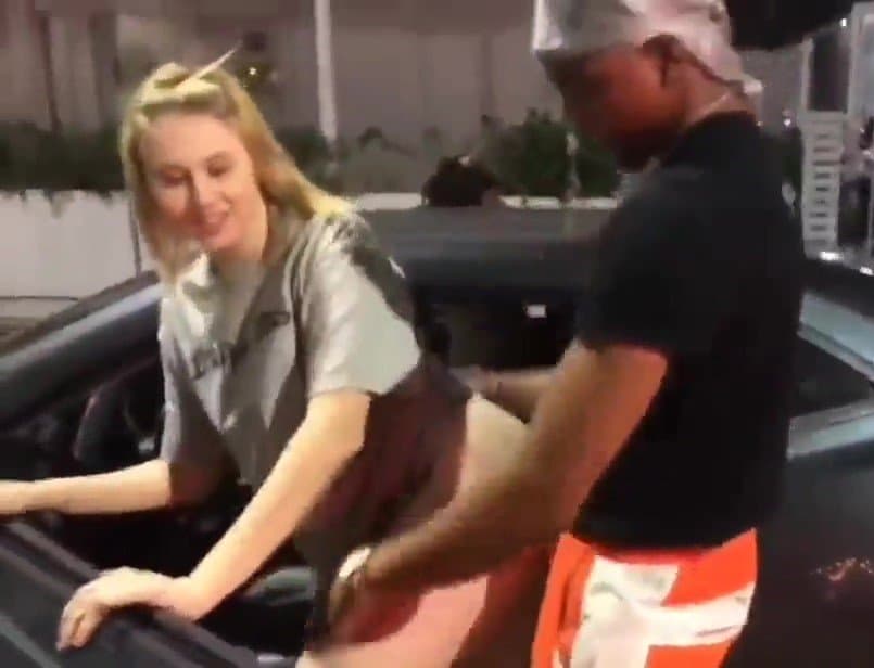 Blonde college thot getting fucked by random hood rats