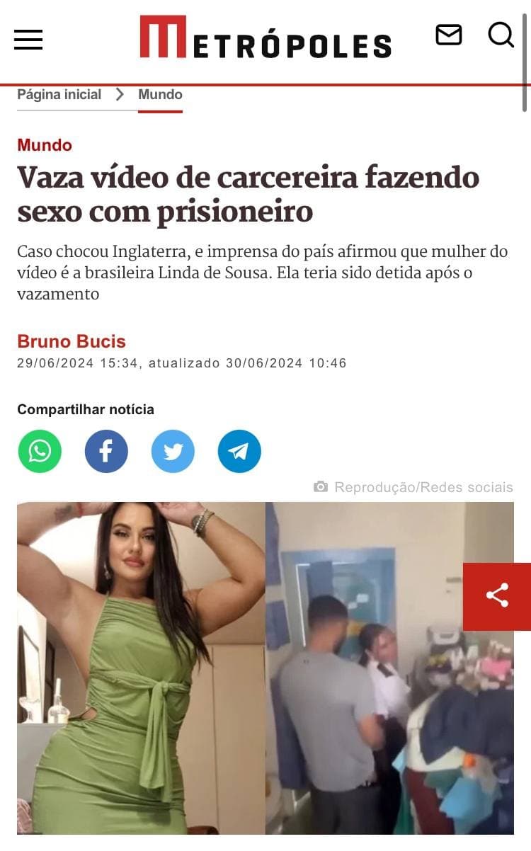 VAZOU CARCEREIRA BRASILEIRA FUDENDO COM PRISIONEIRO NA INGLATERRA LINDA DE SOUZA