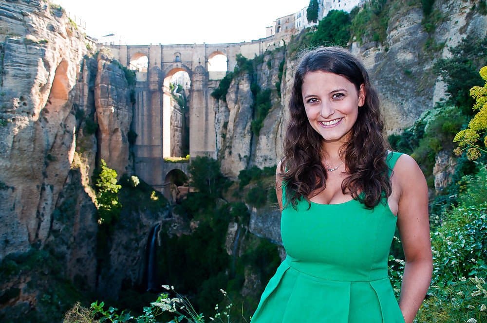 Brunette loves showing off her massive tits (non nude)