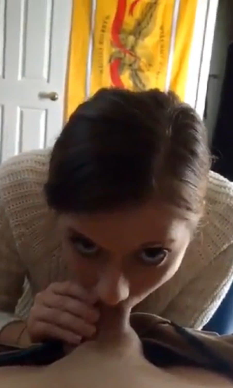 Gf with the quick eye contact sucking dick
