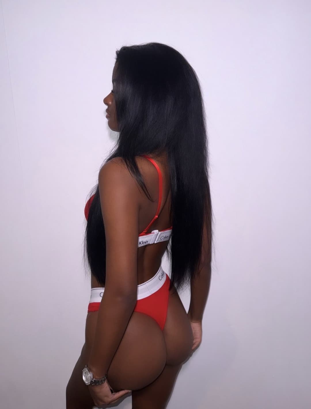 Ebony teen girlfriend shows off her sexy little body