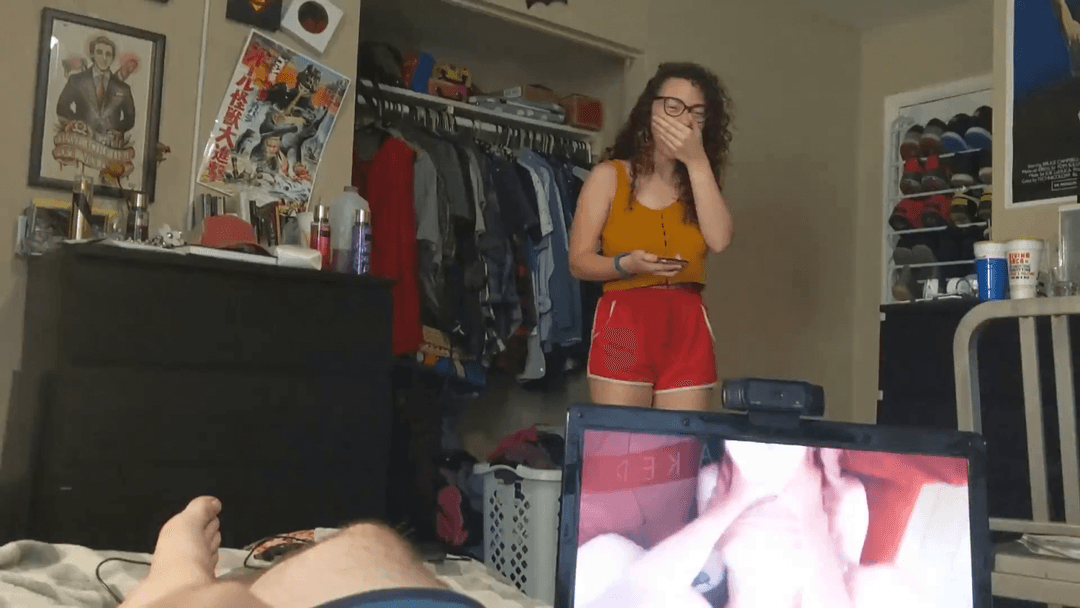 Stepsister Help To Cum After Busting Porn Watching