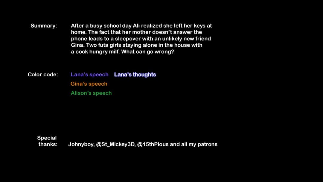 Slumber Party (All Characters are 18+)