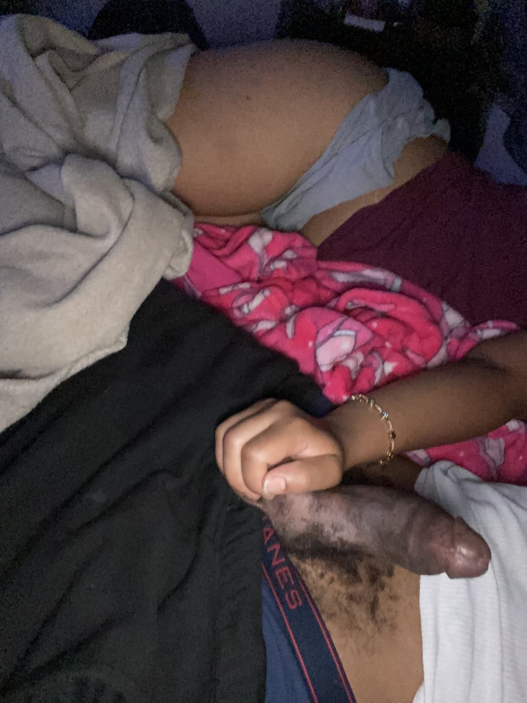 How we wake up she told me she want a long ass bbc in her hand says her big ebony ass needs huge dic