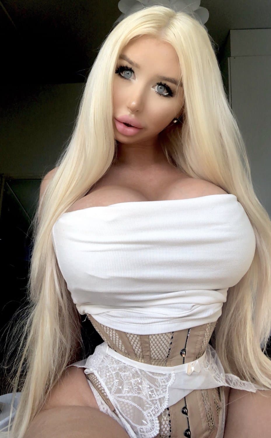 Finnish silicone bimbo Amanda Toy big fake tits big fake lips #20