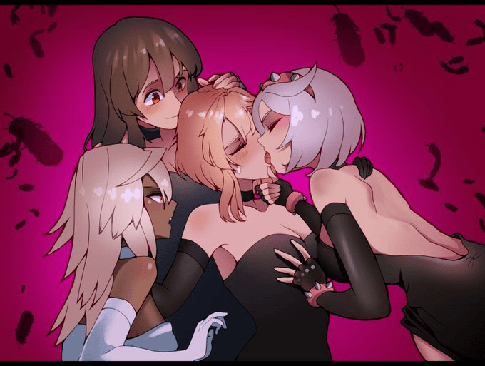 Yuri, dark skin and cheating hentai