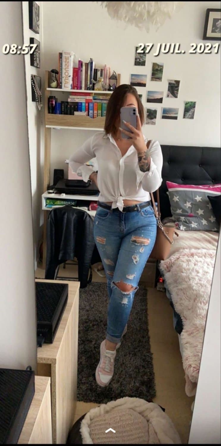 His french gf Megane has such a fuckable cumface