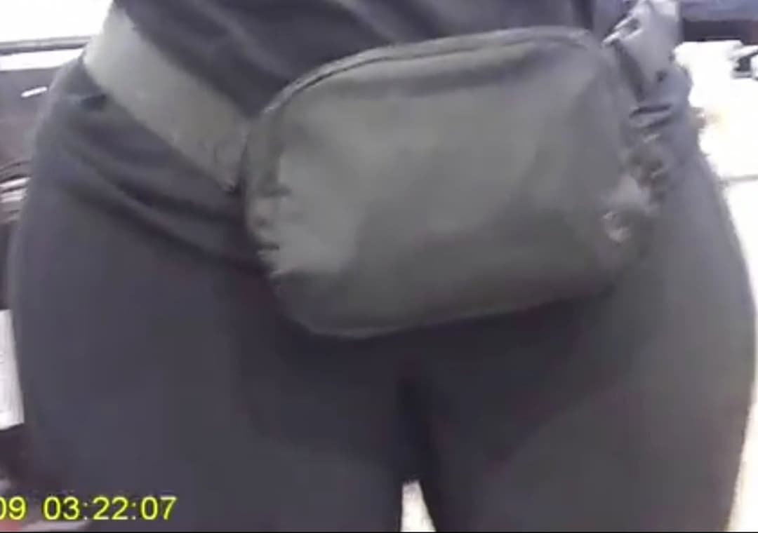 Thick German trying to hide her Fat Pussy Lips Cameltoe with Pouch