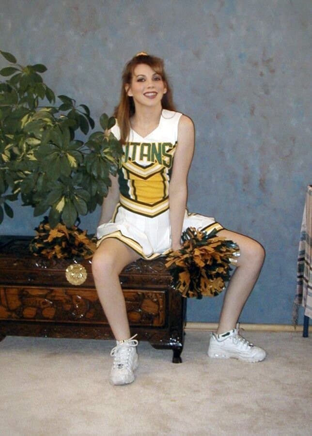 Patti as a cheerleader