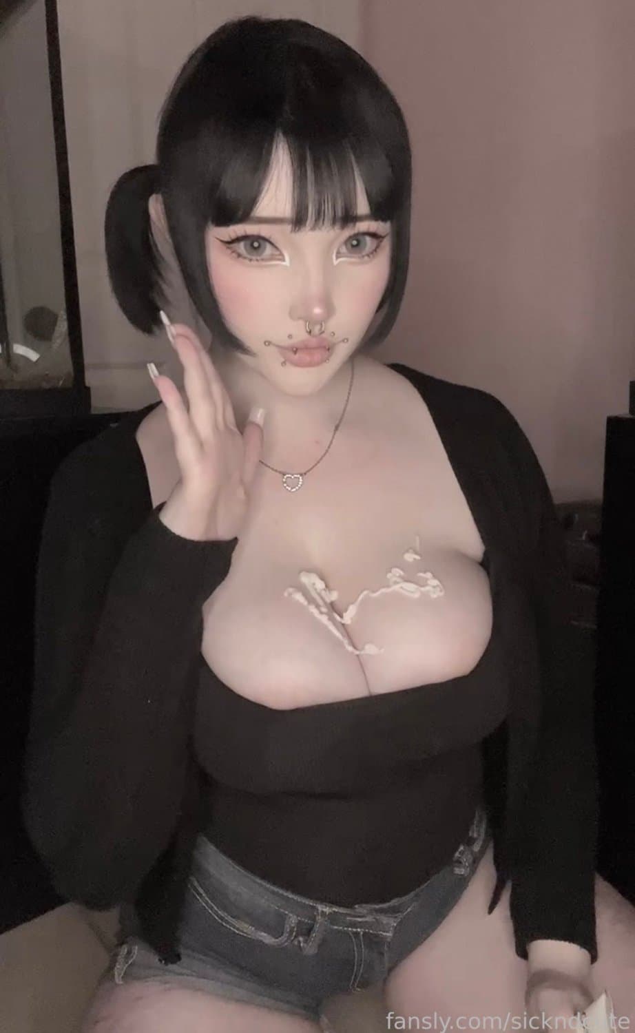 Creepy bitch with huge tits