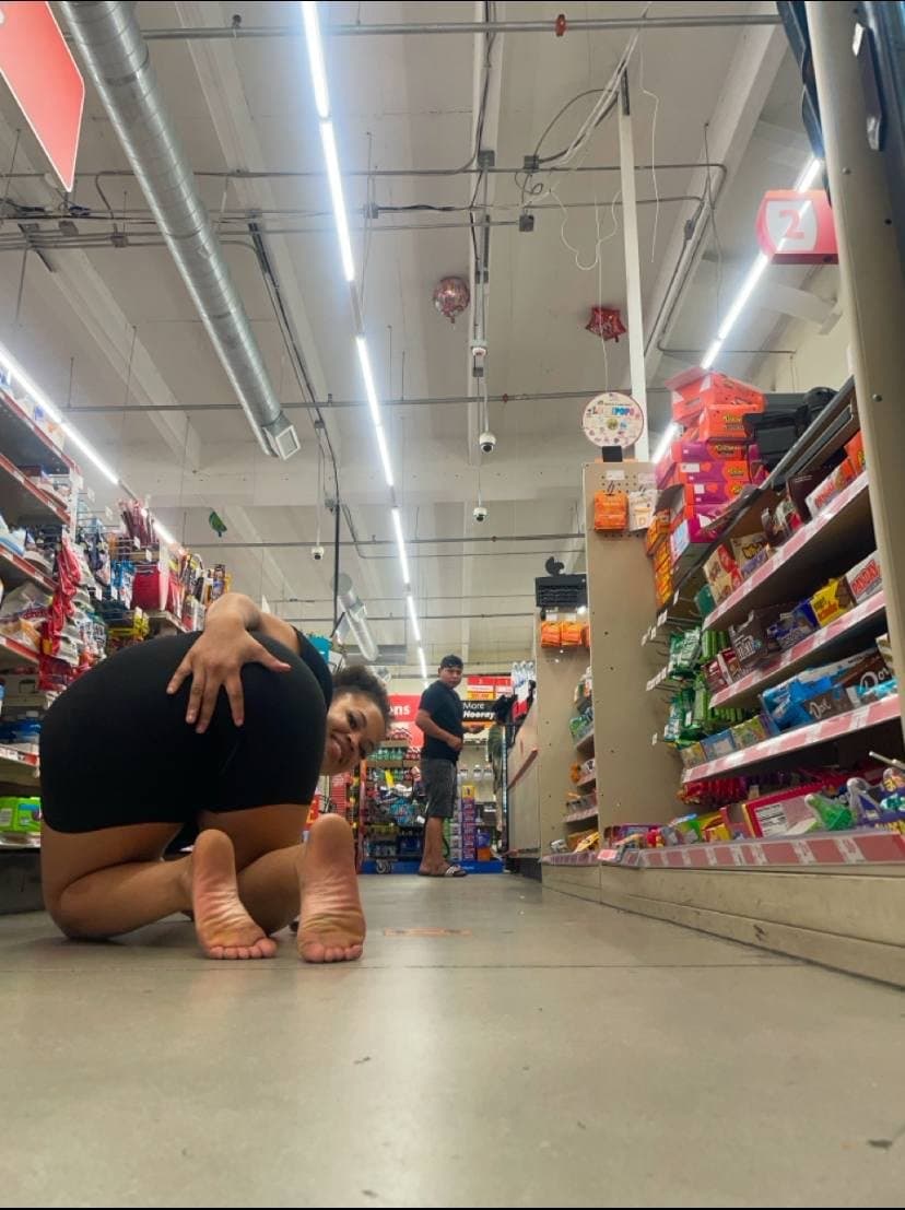 made the slut do all this in public ??even random people were watching her