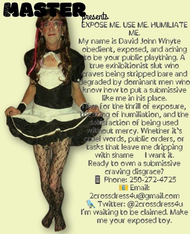 Sissy slut David John