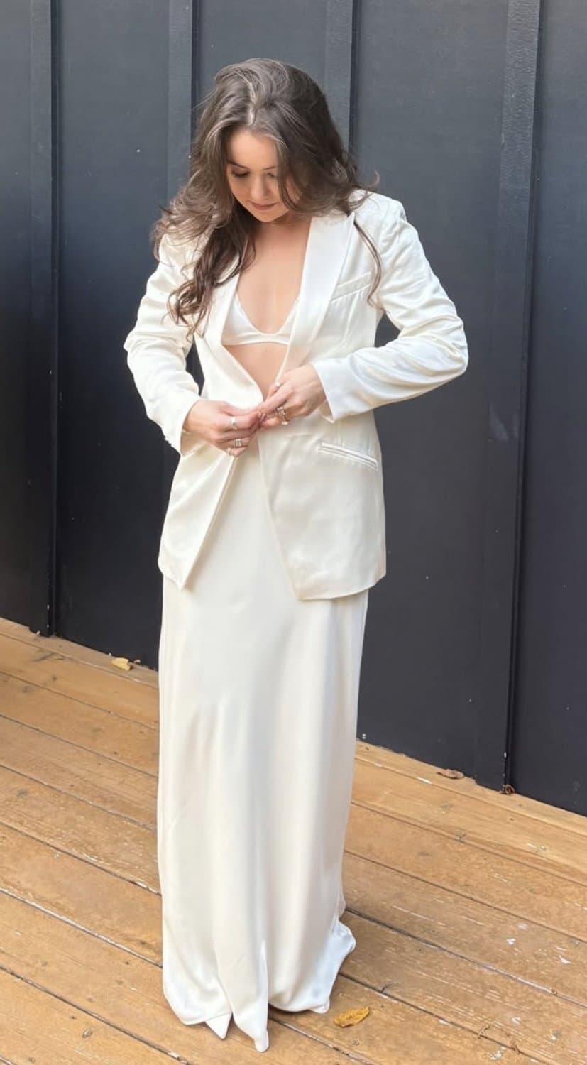 Gorgeous pale skin brunette college fiancé