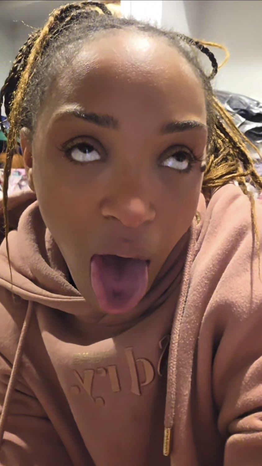 Ebony Milf Gooner Long Tongue Ahegao