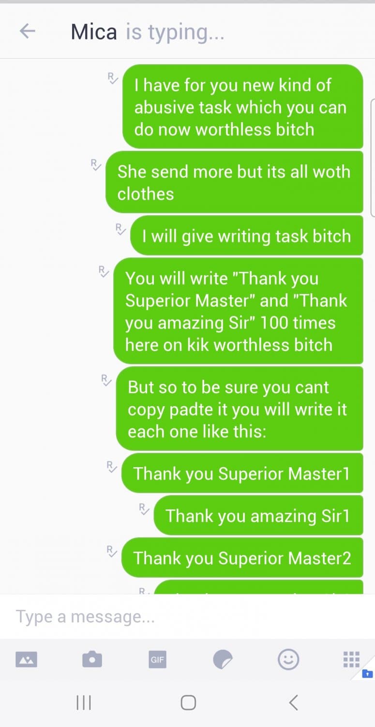 Srupid worthless pinay cumdump bitch Mica doing degrading task on my command ! ?