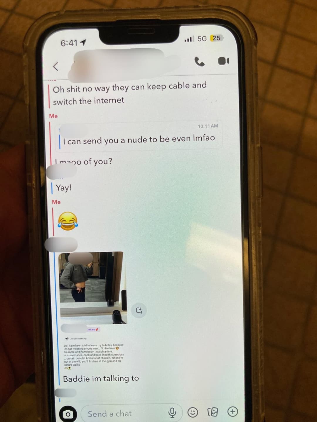 Best friend gets a nude of his friend’s wife