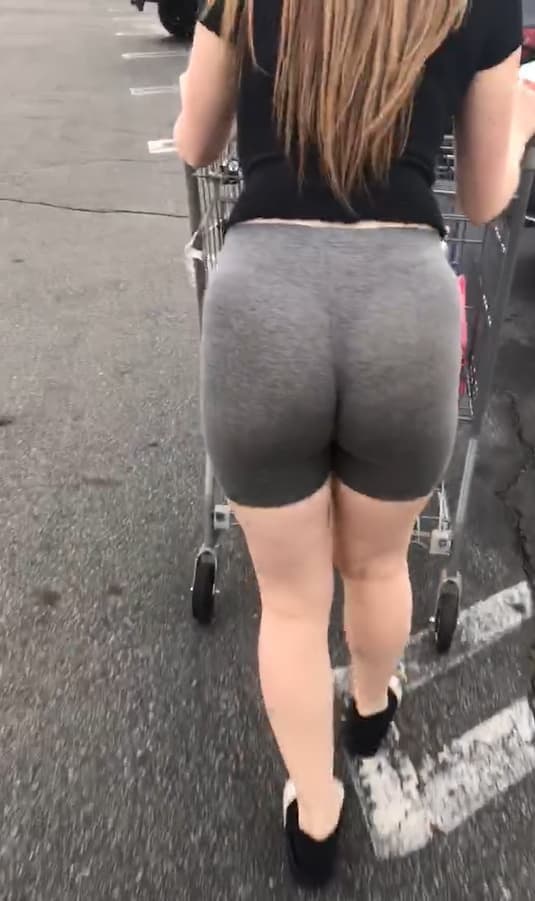 Big Booty White Girl Biker Shorts