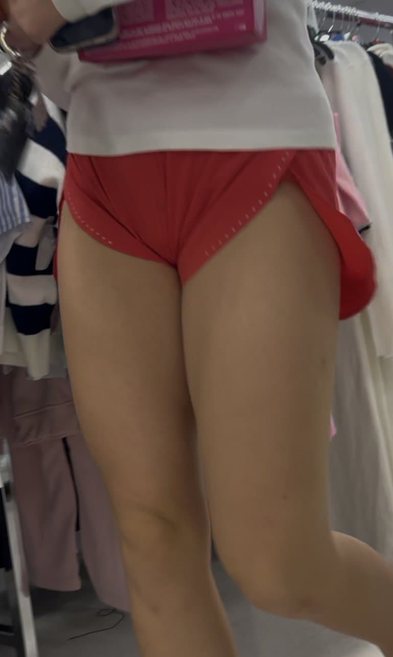 Tight shorts tight Pussy print blonde