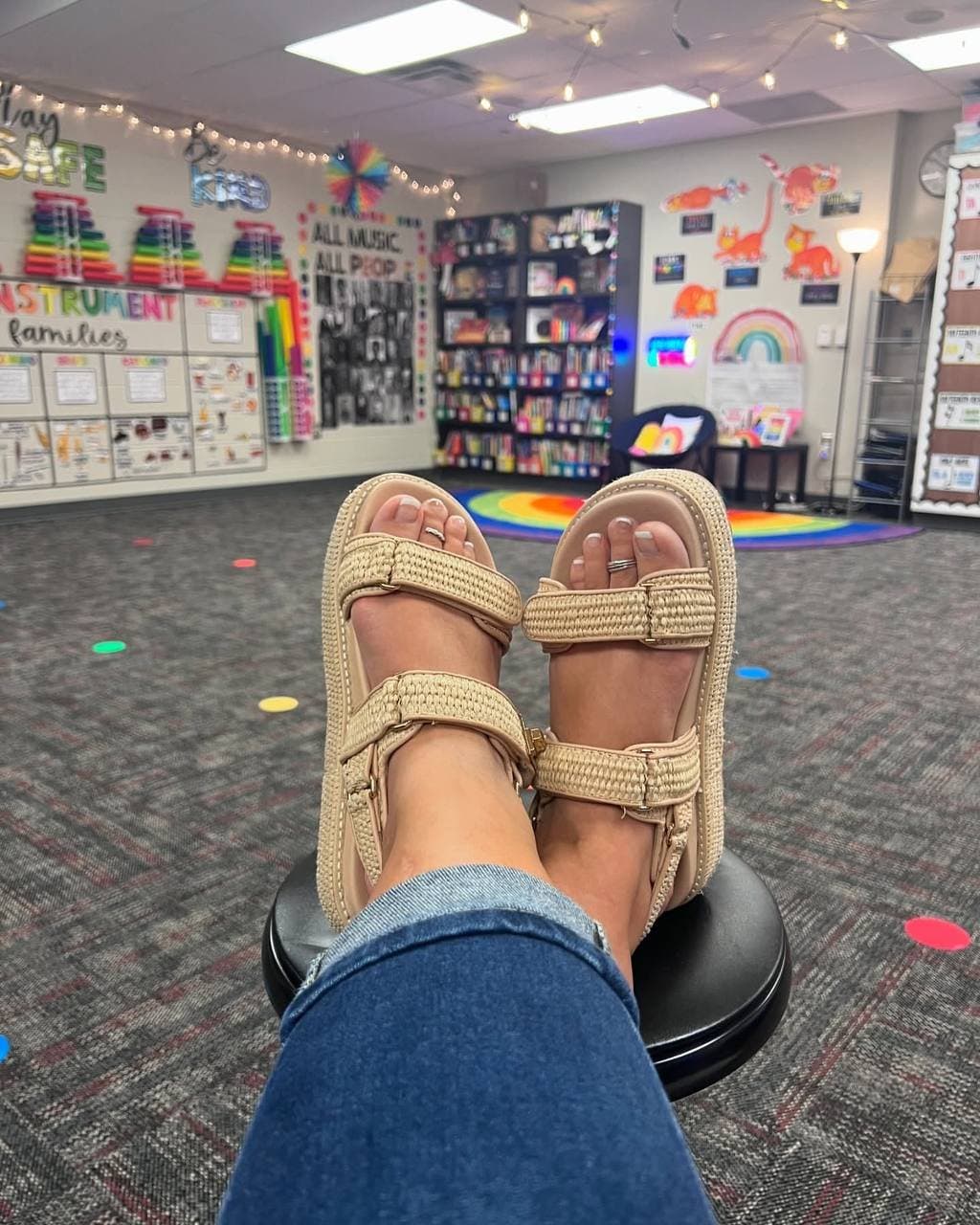Instagram Teacher AI Cum On Feet In Classroom (AI Cum On Feet Template)