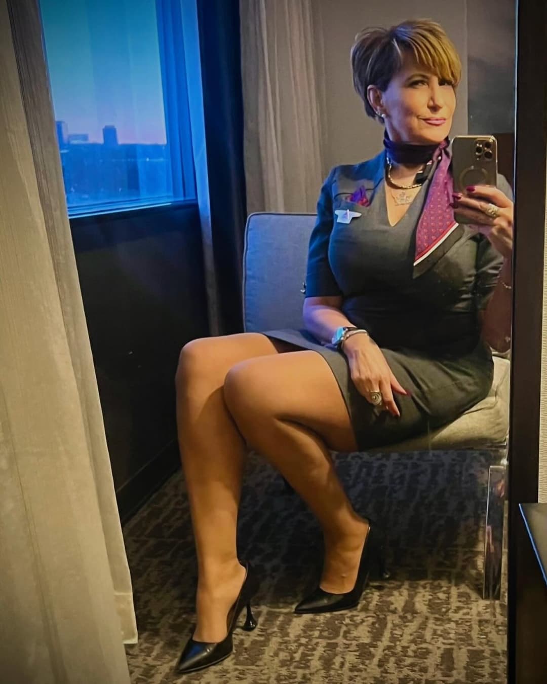 Thick Gilf flight attendant 2