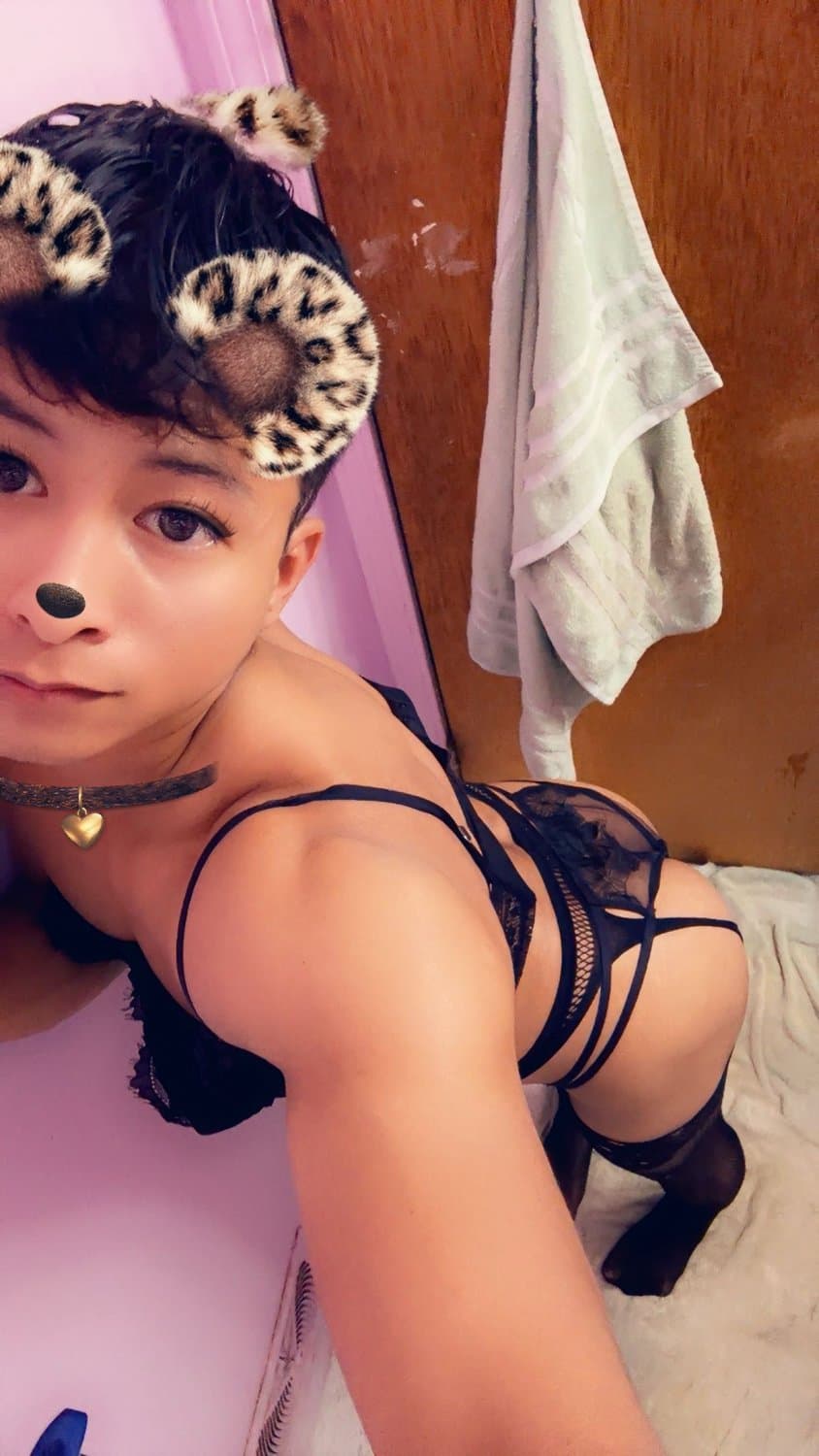 Asian femboy twink in lingerie pt2