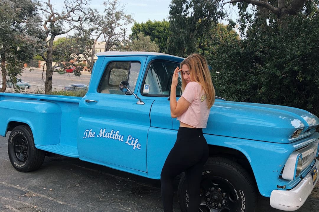 Blonde German slut with black pubes