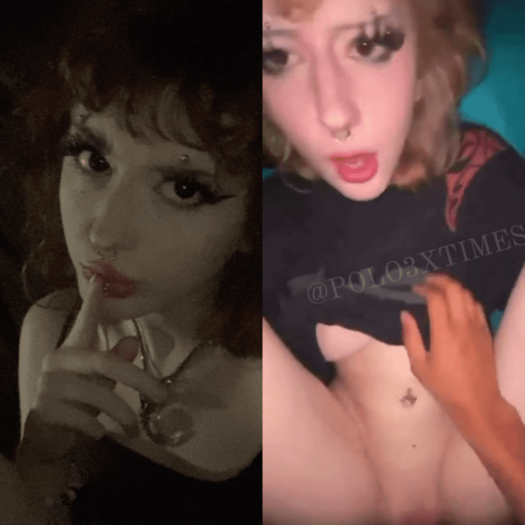 European Goth girl takes hood BBC deep