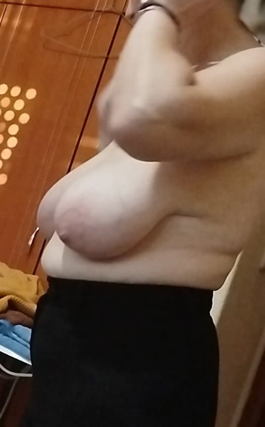 Submitted Wife With Big Hanging Tits