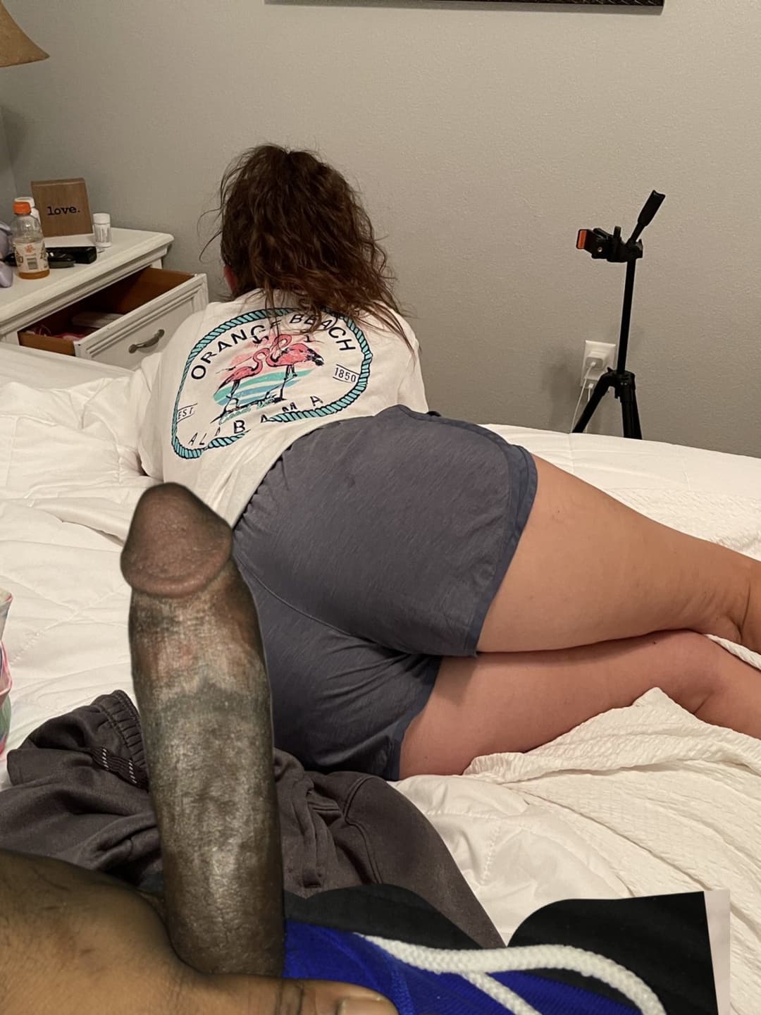 3 minutes of Cheating Louisiana wife Lindsey sucking black cock showing  her ring