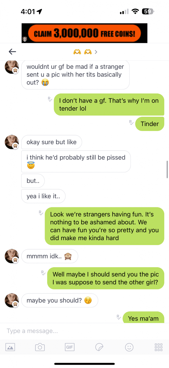 Click to view full size Let me message a girl you know on Kik! Her boyfriend sent me her username to message her. Results: