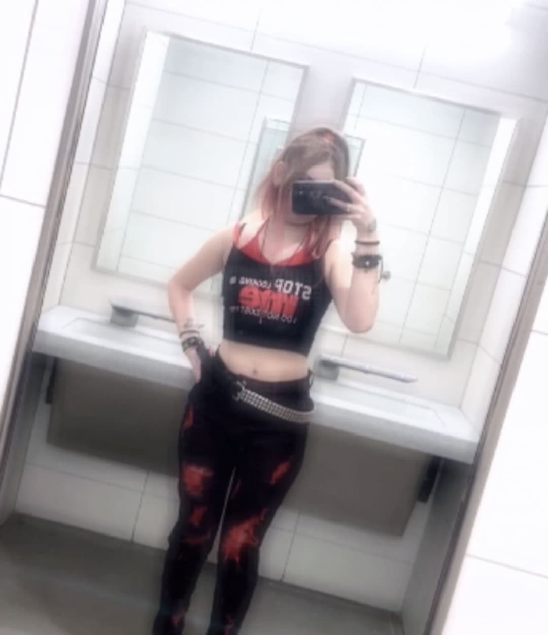 Look at my IRLs tight little teen tummy NNGGHHHH degrade this petite little goth slut