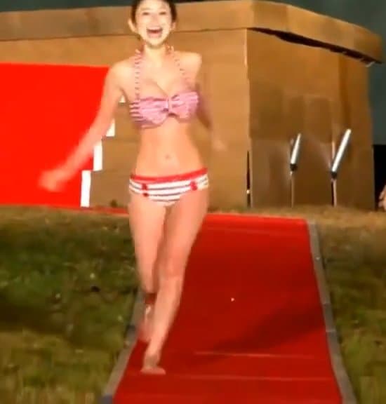 Click to view full size Big Boobed Contestant On Japanese TV Game Show - Anri Sugihara