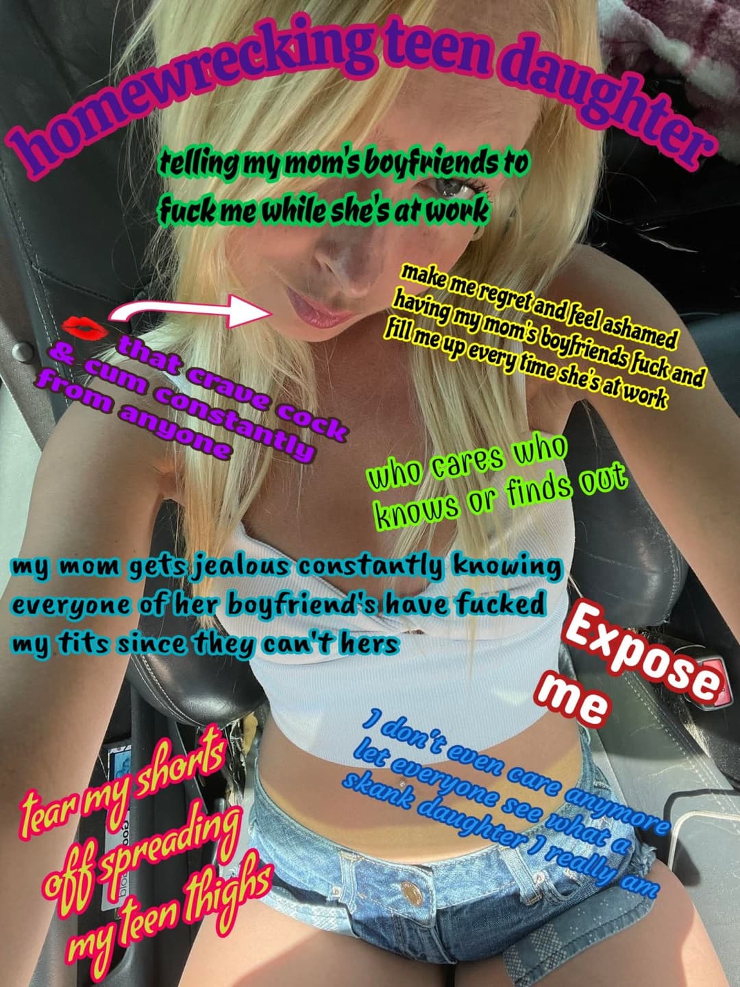 Daughter has always made fun of my tits being smaller humiliating them for being so pathetic tiny