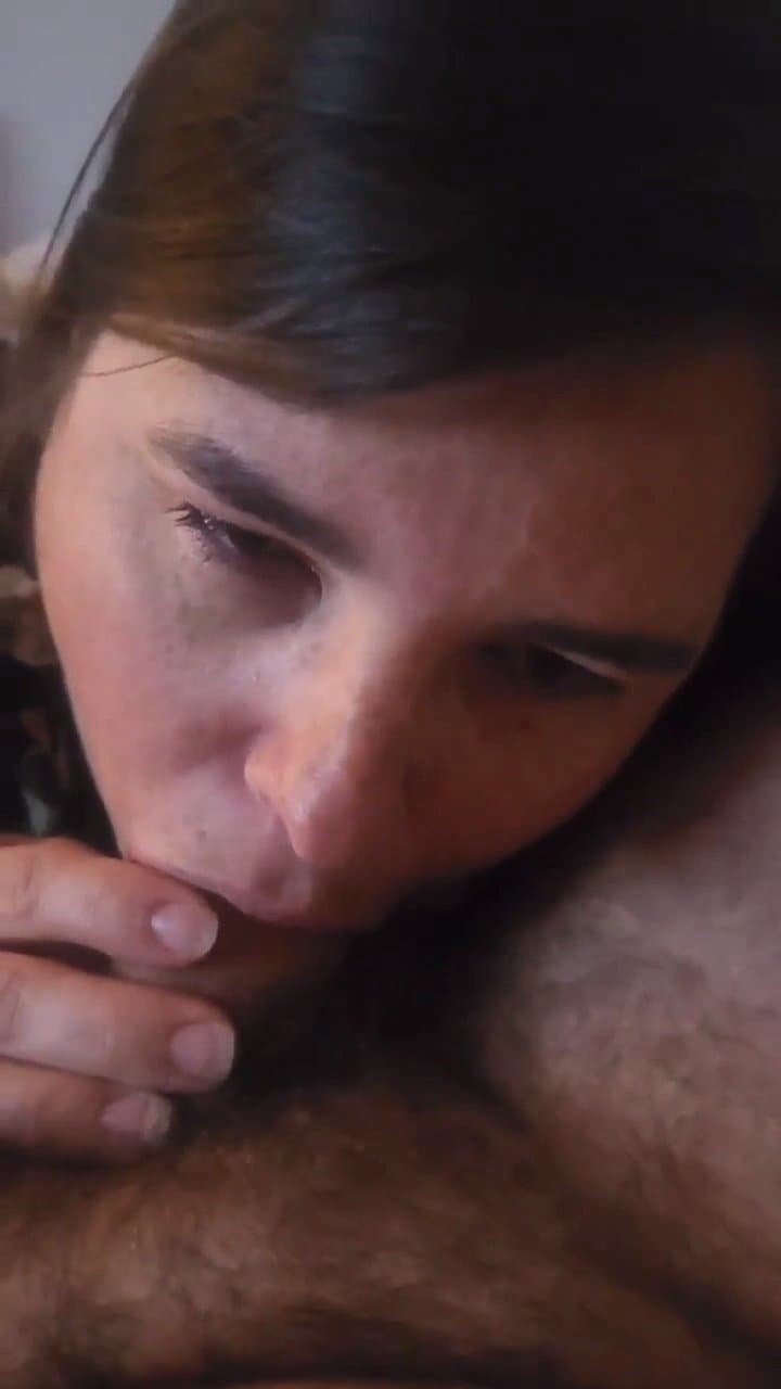 Throating and licking a uncut cock message me if you seen this milf