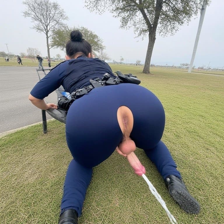 Asian officers milking their throbbing meat